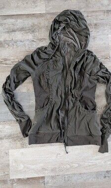Lightweight Lulu Dark Olive Zip-Up Reversible Jacket